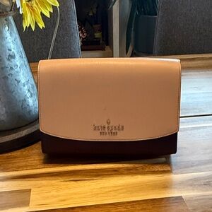 kate spade two-tone flap crossbody - Blush & Wine